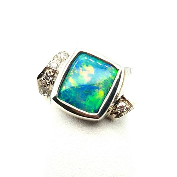 Custom Australian Opal Ring J. Thomas Jewelers Rochester Hills, MI