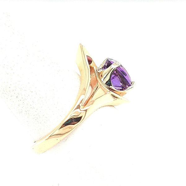 Custom Rose Gold Vortex Amethyst Ring Image 3 J. Thomas Jewelers Rochester Hills, MI