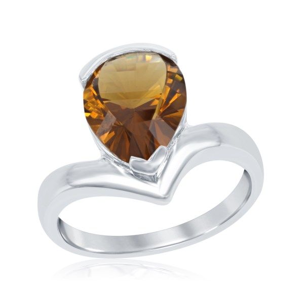 Pear Shape Golden Citrine Ring J. Thomas Jewelers Rochester Hills, MI