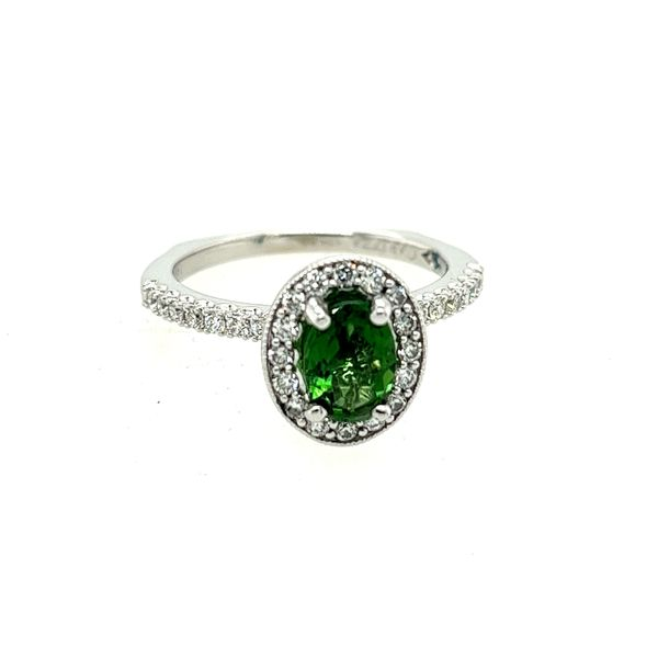 Oval Green Tourmaline Diamond Ring J. Thomas Jewelers Rochester Hills, MI