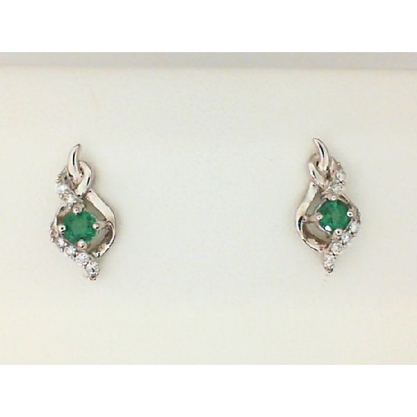 Emerald Diamond Earrings J. Thomas Jewelers Rochester Hills, MI