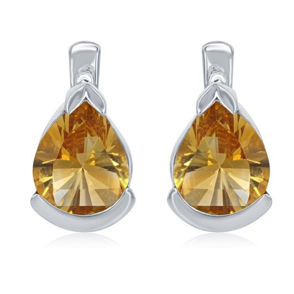 Pear Shape  Golden Citrine Earrings J. Thomas Jewelers Rochester Hills, MI