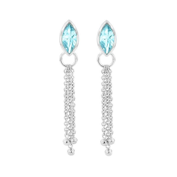 Fashionable Marquise BlueTopaz Earrings J. Thomas Jewelers Rochester Hills, MI