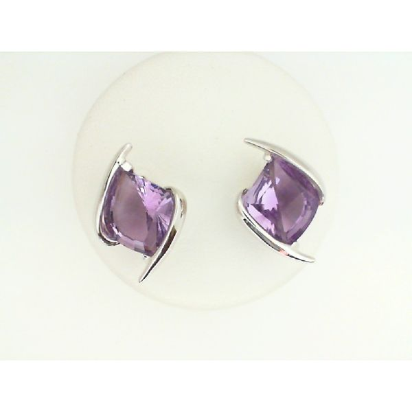 Channel Set Amethyst Earrings J. Thomas Jewelers Rochester Hills, MI