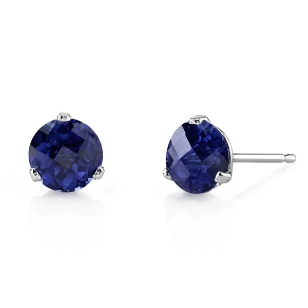 Created Sapphire Earrings J. Thomas Jewelers Rochester Hills, MI