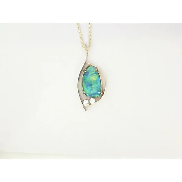 Custom Australian Opal Pendant J. Thomas Jewelers Rochester Hills, MI