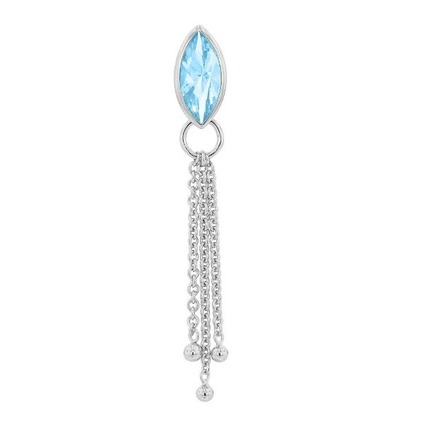 Fashionable Marquise Blue Topaz Pendant J. Thomas Jewelers Rochester Hills, MI