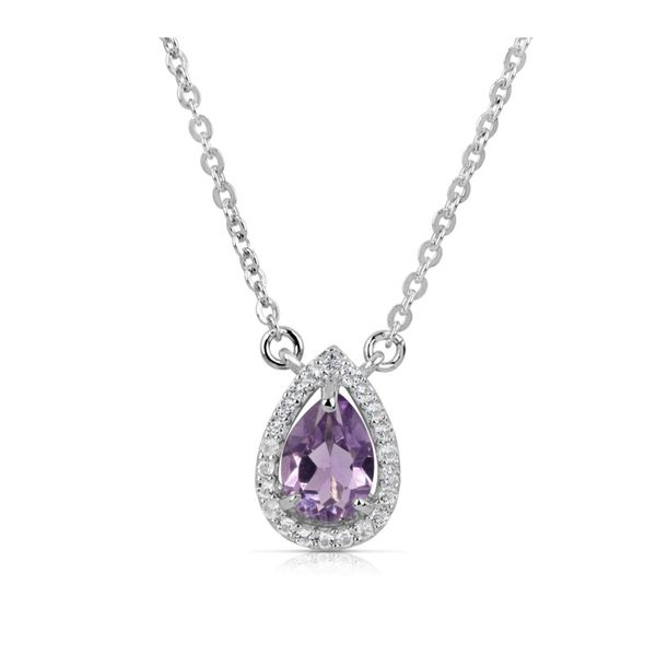 Deep Purple Pear Shaped Amethyst Necklace J. Thomas Jewelers Rochester Hills, MI