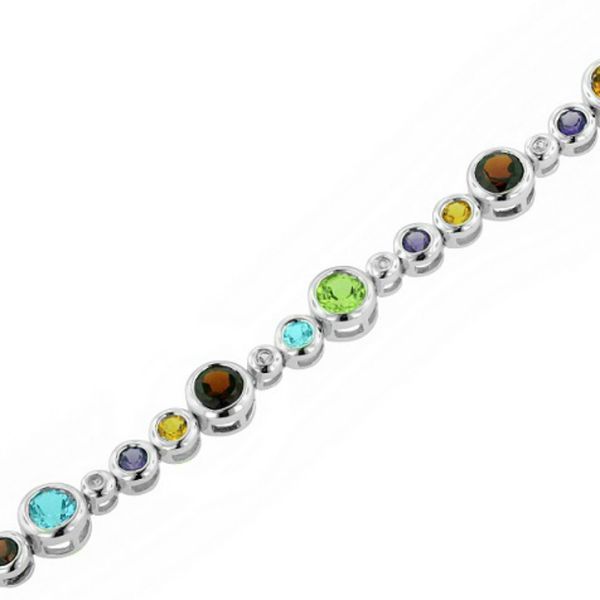 Multicolored Round Gemstone Bracelet J. Thomas Jewelers Rochester Hills, MI