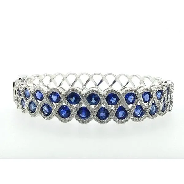 Sapphire Diamond Bracelet Image 2 J. Thomas Jewelers Rochester Hills, MI