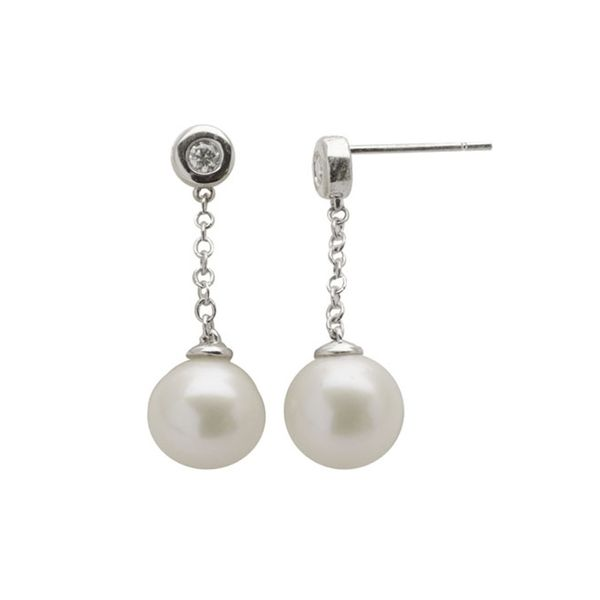 Pearl and Diamond Drop J. Thomas Jewelers Rochester Hills, MI