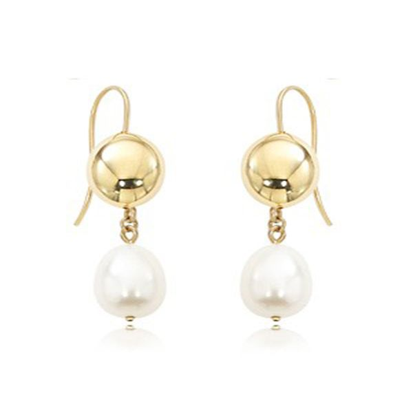 14 Karat Yellow Gold Pearl Earrings J. Thomas Jewelers Rochester Hills, MI