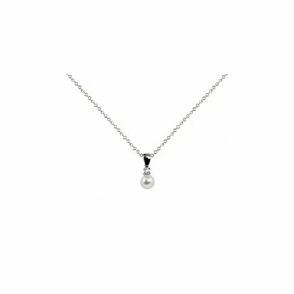 Akoya Crown Pearl Pendant With Diamond J. Thomas Jewelers Rochester Hills, MI