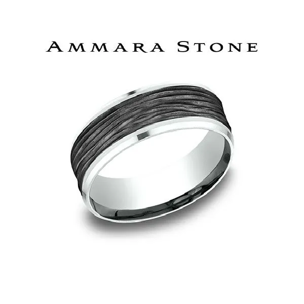 Ammara Stone - 14 Karat White Gold And Black Titanium Ring J. Thomas Jewelers Rochester Hills, MI