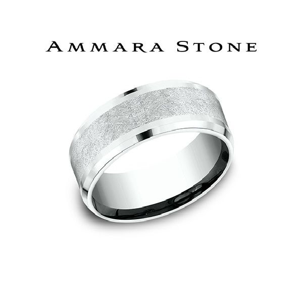 Ammara Stone - 14 Karat White Gold Swirl Design Ring J. Thomas Jewelers Rochester Hills, MI