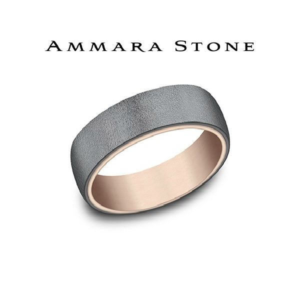 Ammara Stone -  Black Tantalum And 14 Karat Rose Gold Ring J. Thomas Jewelers Rochester Hills, MI