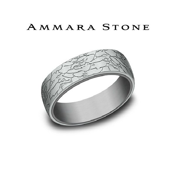 Ammara Stone - 14 Karat White Gold Fractured Rock Design Ring J. Thomas Jewelers Rochester Hills, MI