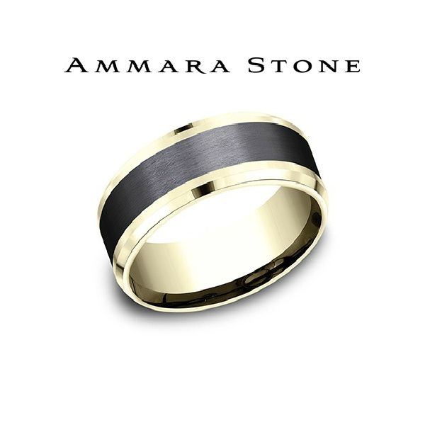 Ammara Stone - Black Titanium And 14 Karat Yellow Gold Ring J. Thomas Jewelers Rochester Hills, MI