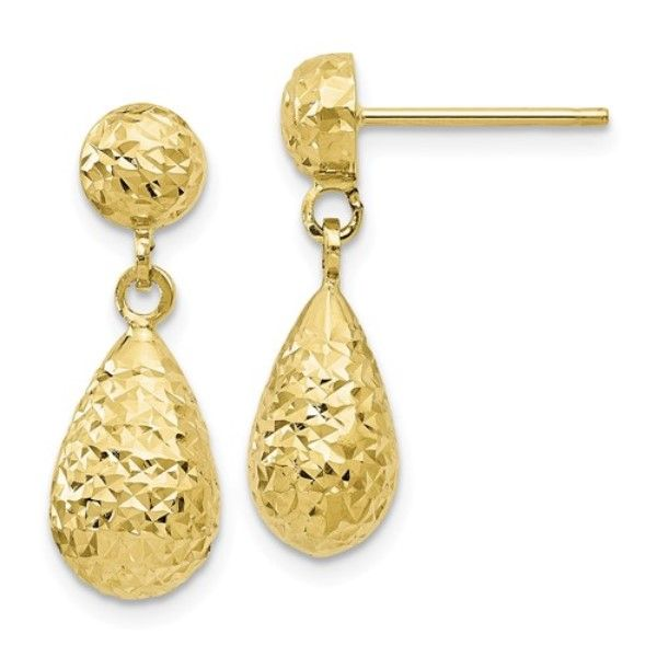 10 Karat Yellow Gold Dangle Earrings J. Thomas Jewelers Rochester Hills, MI