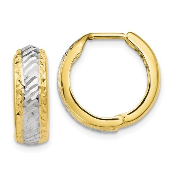 White And Yellow Gold Hoops J. Thomas Jewelers Rochester Hills, MI