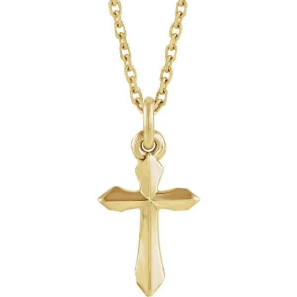 Yellow Gold Small Cross J. Thomas Jewelers Rochester Hills, MI