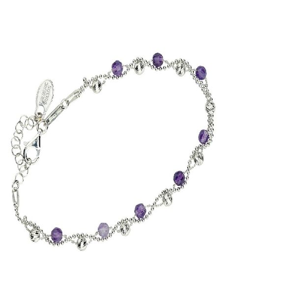 Sterling Silver Bracelet with Amethyst beads J. Thomas Jewelers Rochester Hills, MI