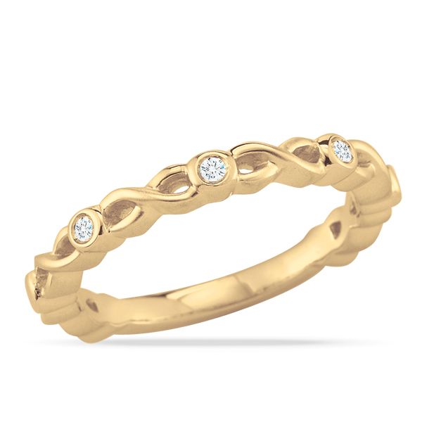 Satin Twist Diamond Yellow Gold Ring J. Thomas Jewelers Rochester Hills, MI