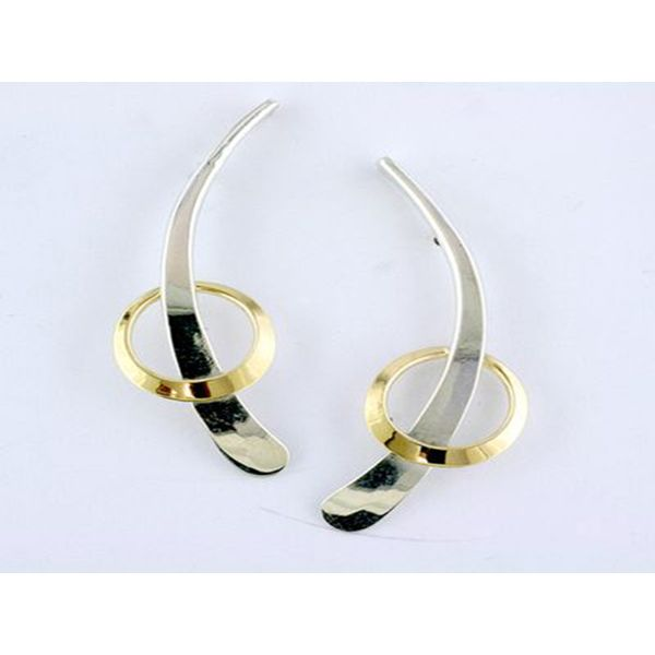 Tu-Tone Trapped Circle Earrings J. Thomas Jewelers Rochester Hills, MI