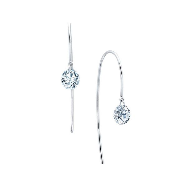 Lafonn Sterling Silver and Lassaire Frameless Earwire Earrings J. Thomas Jewelers Rochester Hills, MI