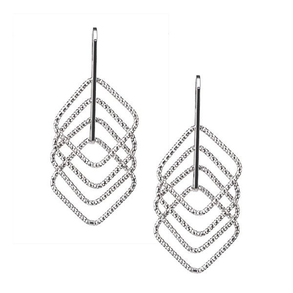 Sterling Silver Square Up Earrings J. Thomas Jewelers Rochester Hills, MI