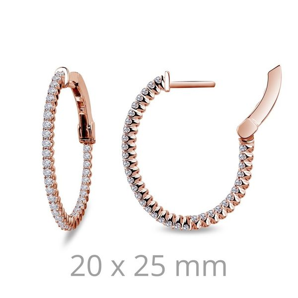 Rose Gold Plated Inside Out Earrings J. Thomas Jewelers Rochester Hills, MI