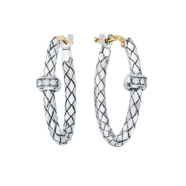 Italian Traversa Diamond Hoops J. Thomas Jewelers Rochester Hills, MI