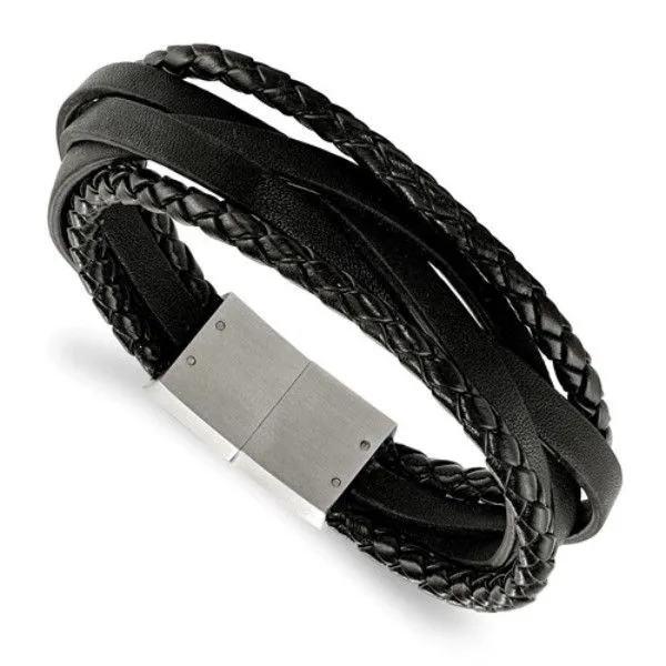 Leather Braided Bracelet J. Thomas Jewelers Rochester Hills, MI