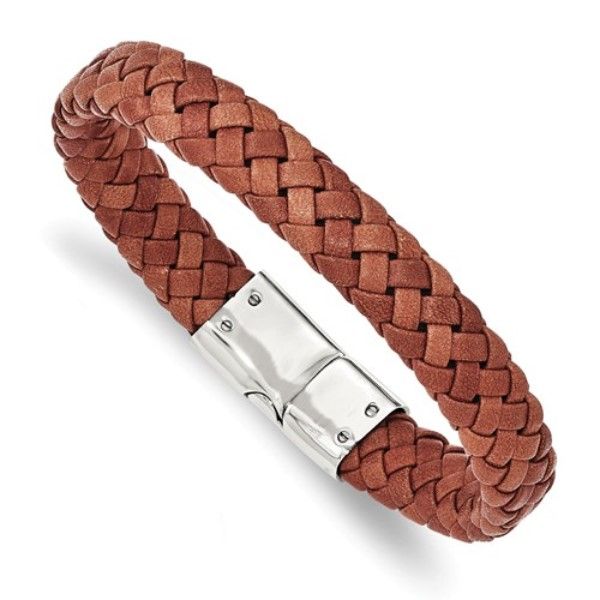 Woven Brown Leather Bracelet J. Thomas Jewelers Rochester Hills, MI