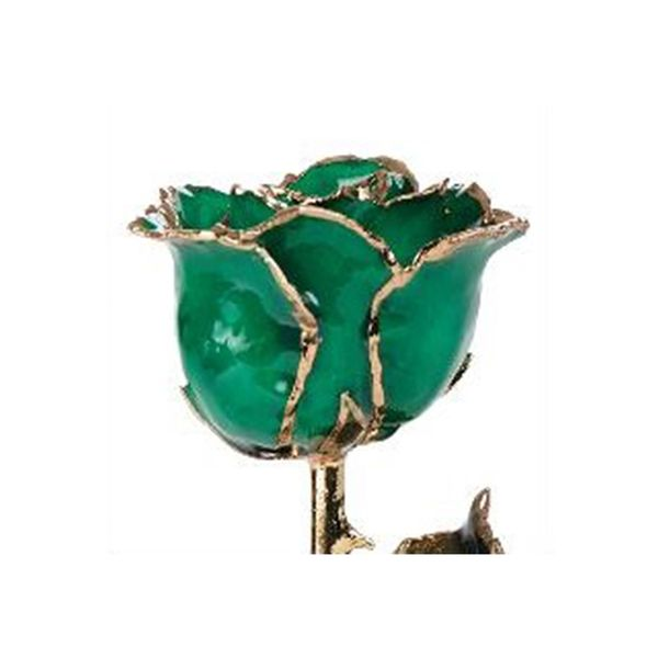 24K Gold Everlasting Rose - Emerald J. Thomas Jewelers Rochester Hills, MI
