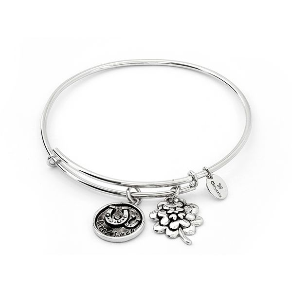 Good Luck Expandable Bracelet Rhodium J. Thomas Jewelers Rochester Hills, MI