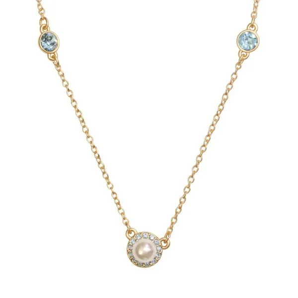 Light Sapphire Swarovski Crystal  3-Station Necklace J. Thomas Jewelers Rochester Hills, MI