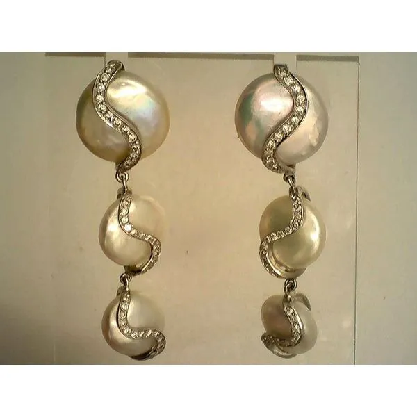 Colored Stone  / Pearl Earrings Image 2 Joint Venture Estate Jewelry Charleston, SC