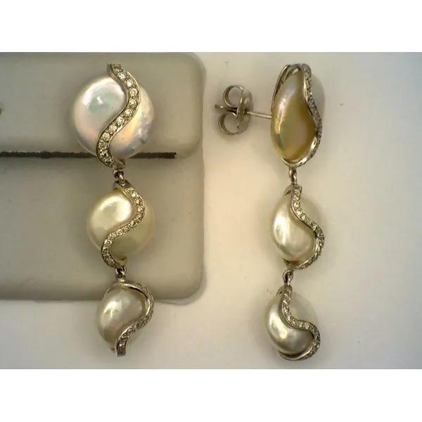 Colored Stone  / Pearl Earrings Joint Venture Estate Jewelry Charleston, SC