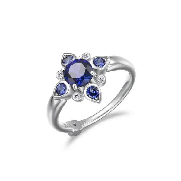 Lab Created Sapphire & Lab Grown Diamond Ring J. West Jewelers Round Rock, TX