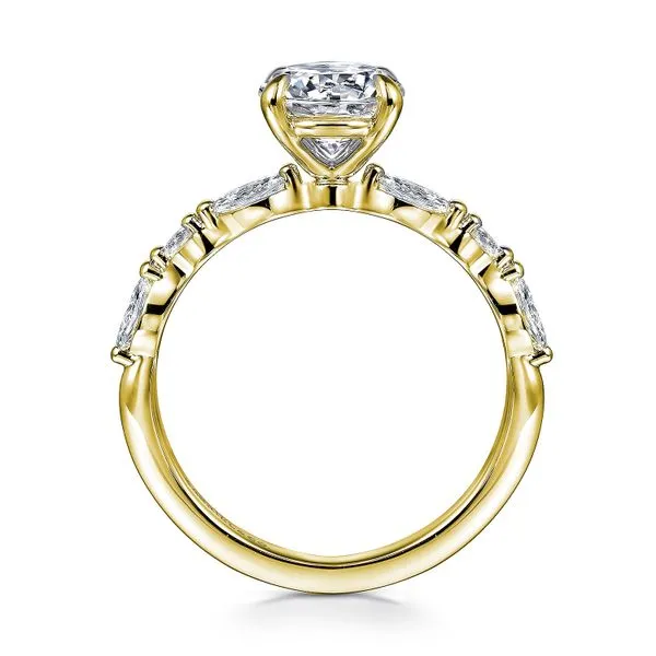 14K Yellow Gold Round Diamond Engagement Ring Image 2 Koerbers Fine Jewelry Inc New Albany, IN
