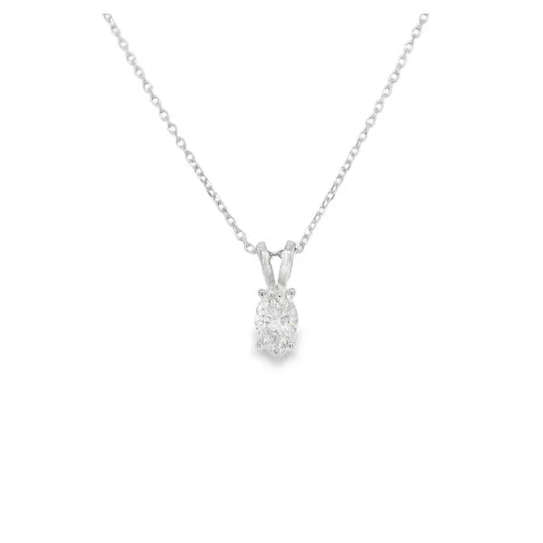 14K White Gold Marquise Diamond Pendant Koerbers Fine Jewelry Inc New Albany, IN