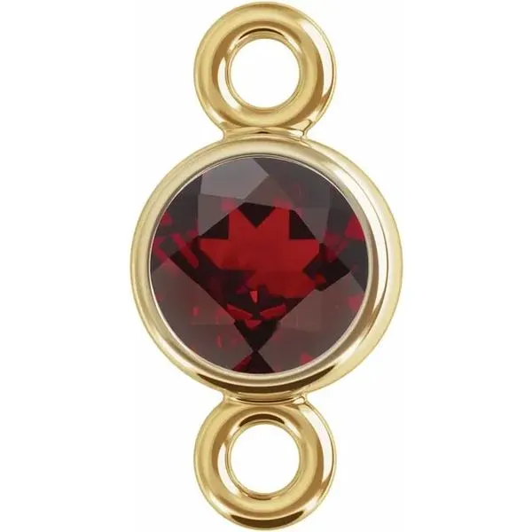 14K Yellow Gold Natural Mozambique Garnet Permanent Jewelry Link Koerbers Fine Jewelry Inc New Albany, IN