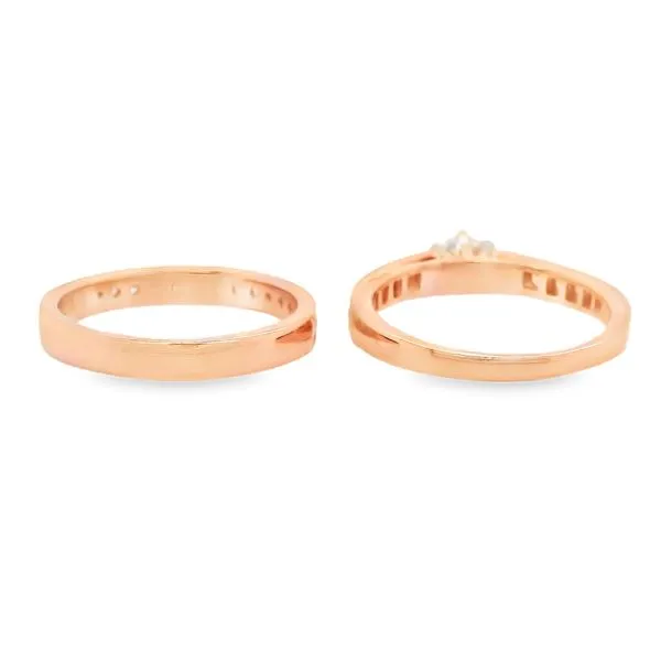 Estate 14K Rose Gold Diamond Bridal Set Image 3 Koerbers Fine Jewelry Inc New Albany, IN