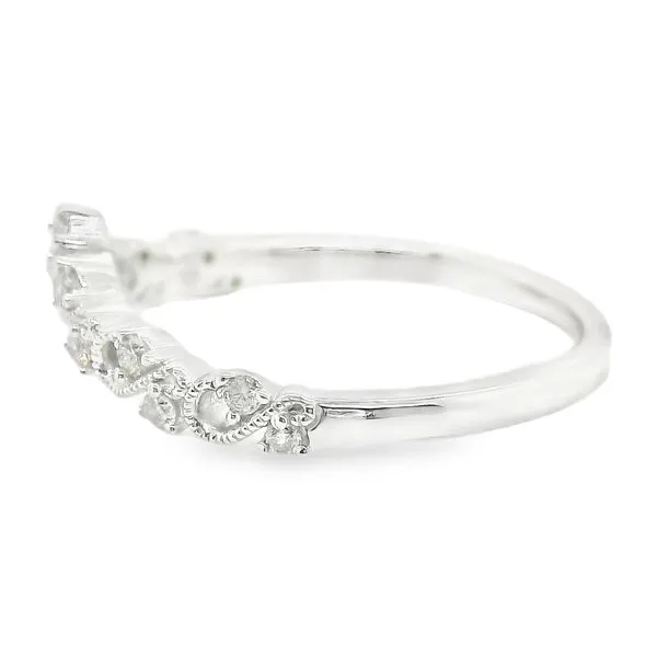 Estate 14K White Gold Diamond Wedding Band Image 2 Koerbers Fine Jewelry Inc New Albany, IN