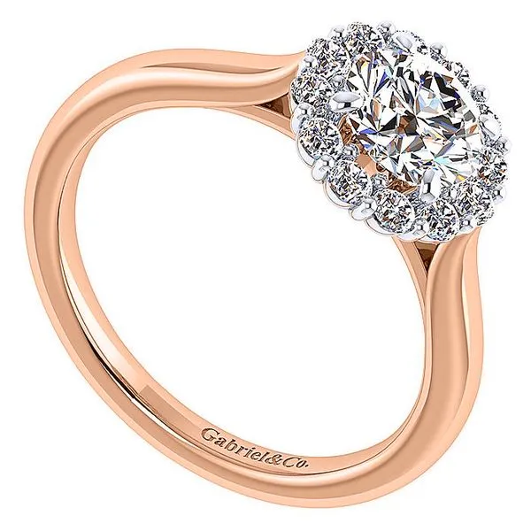 Estate 14K Rose Gold Halo Engagement Ring Koerbers Fine Jewelry Inc New Albany, IN