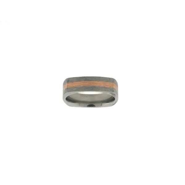 Lashbrook 6 mm Squared Rose Gold Titanium Satin Wedding Band Koser Jewelers Mount Joy, PA