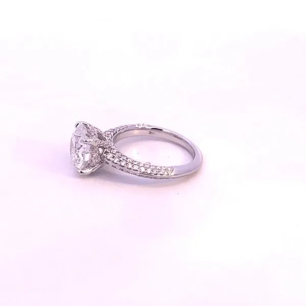18 Karat White Gold Lab Grown 4.85 Carat Total Weight Diamond Engagement Ring. Image 4 Kiefer Jewelers Lutz, FL