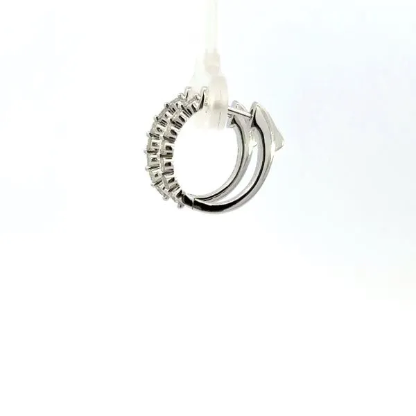 14K .50CTW Diamond Hoop Earrings Image 2 Kiefer Jewelers Lutz, FL