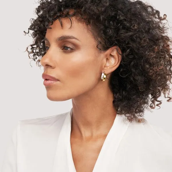 14K Criss-Cross Hoop Earrings Image 3 Kiefer Jewelers Lutz, FL